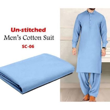 Soft Egyptian Cotton Unstitched Men's Shalwar Kameez